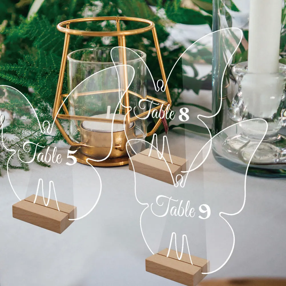 

12pcs Butterfly Seat Cards Transparent Acrylic Signs For Wedding Party Banquet Event Display Stand Reusable Place Card Holders