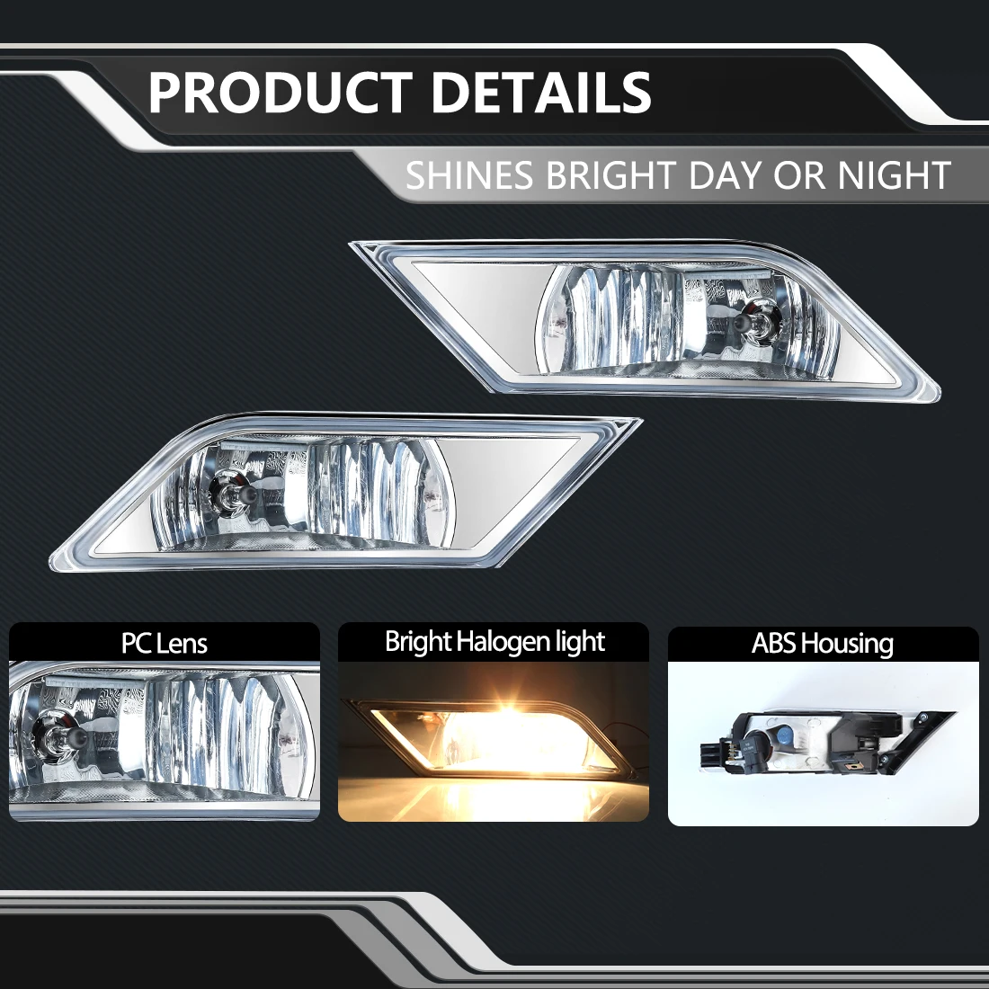 Front Bumper Fog Lamp For Honda Odyssey 2011 2012 2013 Fog Lights Daytime Running Light with Wire Kit Fog Driving Lamp 12V - view 2