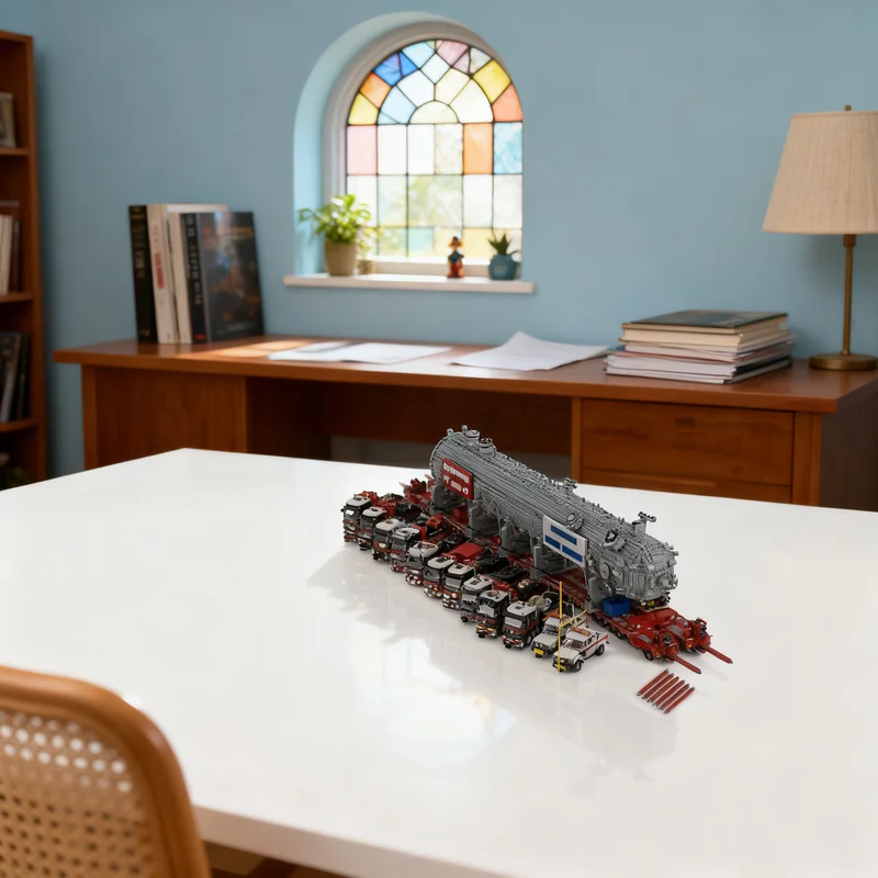 18214pcs MOC Mammoth Stud Transport Reactor Bundle City Cargo Model Building Blocks Toy Gift Creative Display Collectible Desk