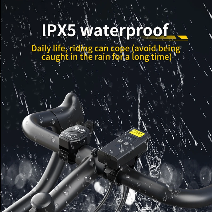 Lampu Depan Lampu Sepeda Induksi Lampu Sepeda LED Isi Ulang dengan Remote Control Lampu Depan Tahan Air Aksesori Sepeda