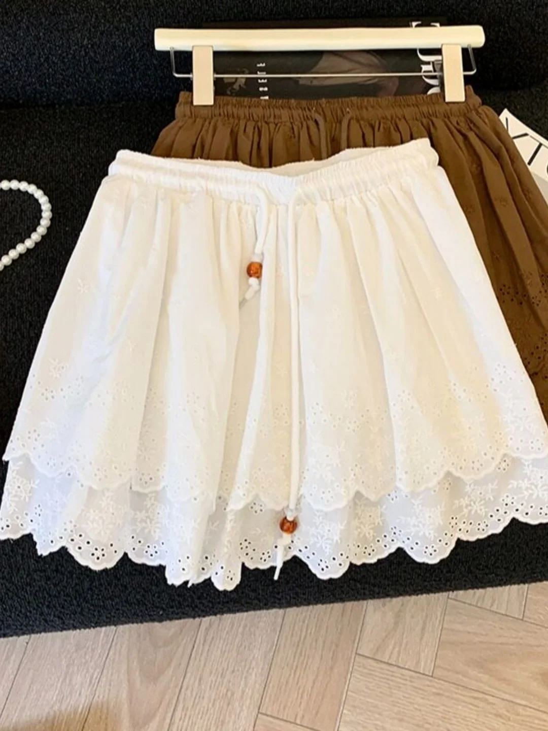 

Korean Style Hollow out Hook Flower Half Skirt Women's Casual Slimming Cake Skirt Short Skirt Spring Summer New Arrival