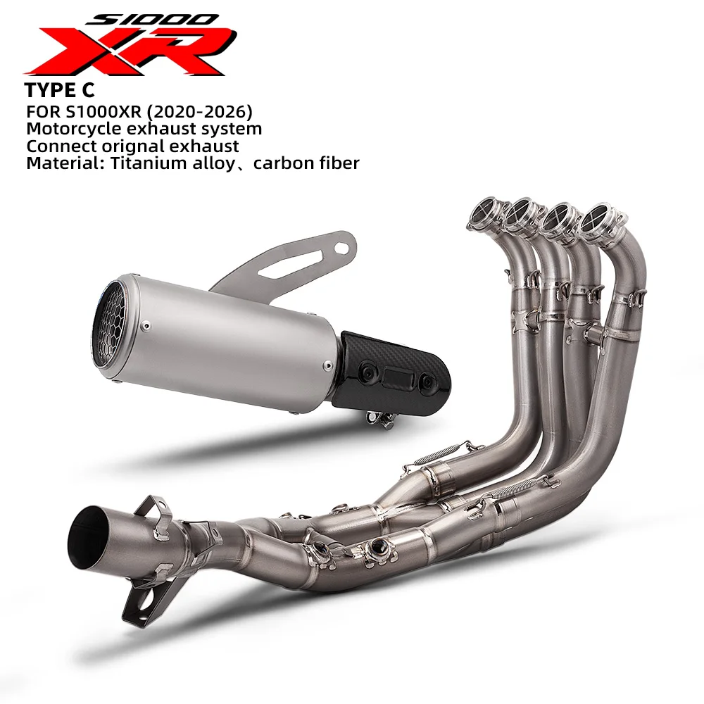 

For S1000XR 2020-2026 Motorcycle Exhaust System Titanium Alloy Header Front Connection Pipe 60MM
