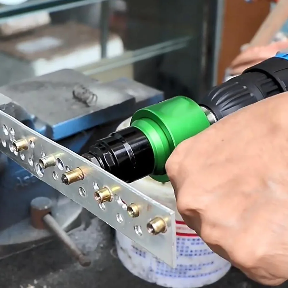 Rivet Nut Drill Adapter Kit with Electric Tool Adapter and Mandrels for Assembly and Repair Applications in Tight Workspaces