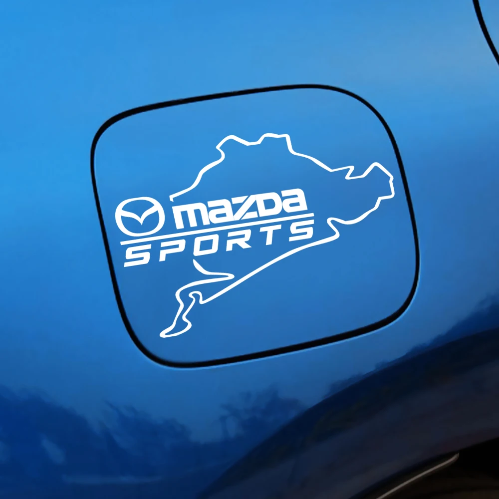 1PC New Car Sticker PVC Car Fuel Tank Cap Decorative Sticker For Mazda 2 3 5 6 7 Axela CX5 CX3 CX4 CX30 CX9 Atenza Demio RX7 MS