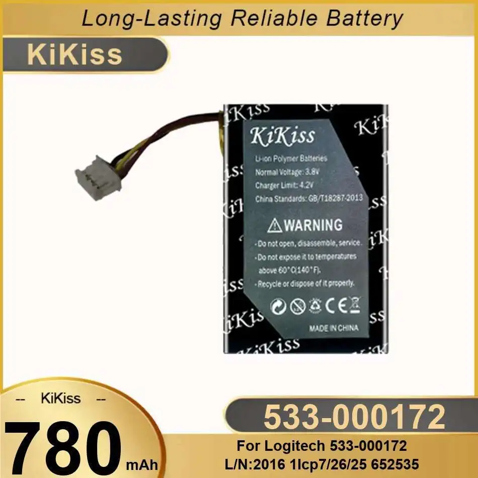

Battery Stable 780Mah For Logitech 533-000172 L N:2016 1ICP7 26 25 652535