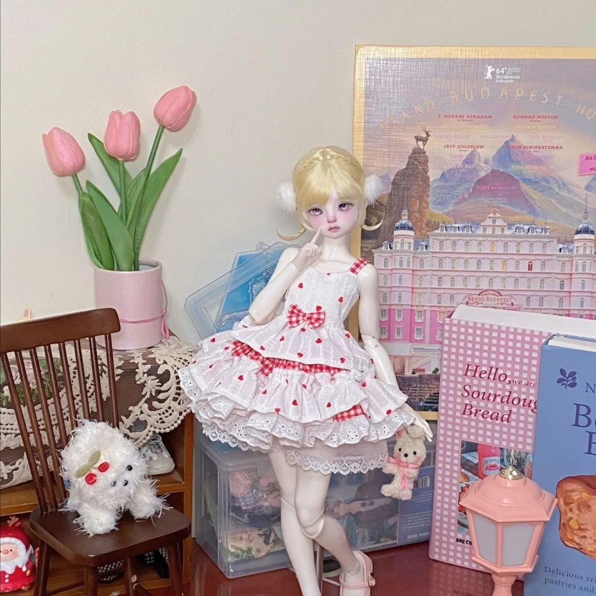 

Одежда для кукол BJD, подходящая для размеров 1/3 1/4 1/6, милая розовая юбка, одежда, костюм, аксессуары для кукол (2/4 очки)