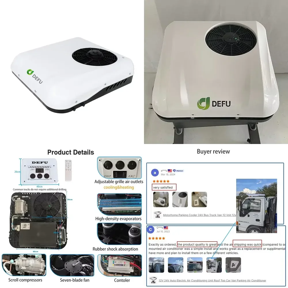 【2026 New Arrival】 Rv Car Trailer Roof Ac Parking Aire Condicionado 12V Air Conditioner Other 24v AC Systems for Trucks