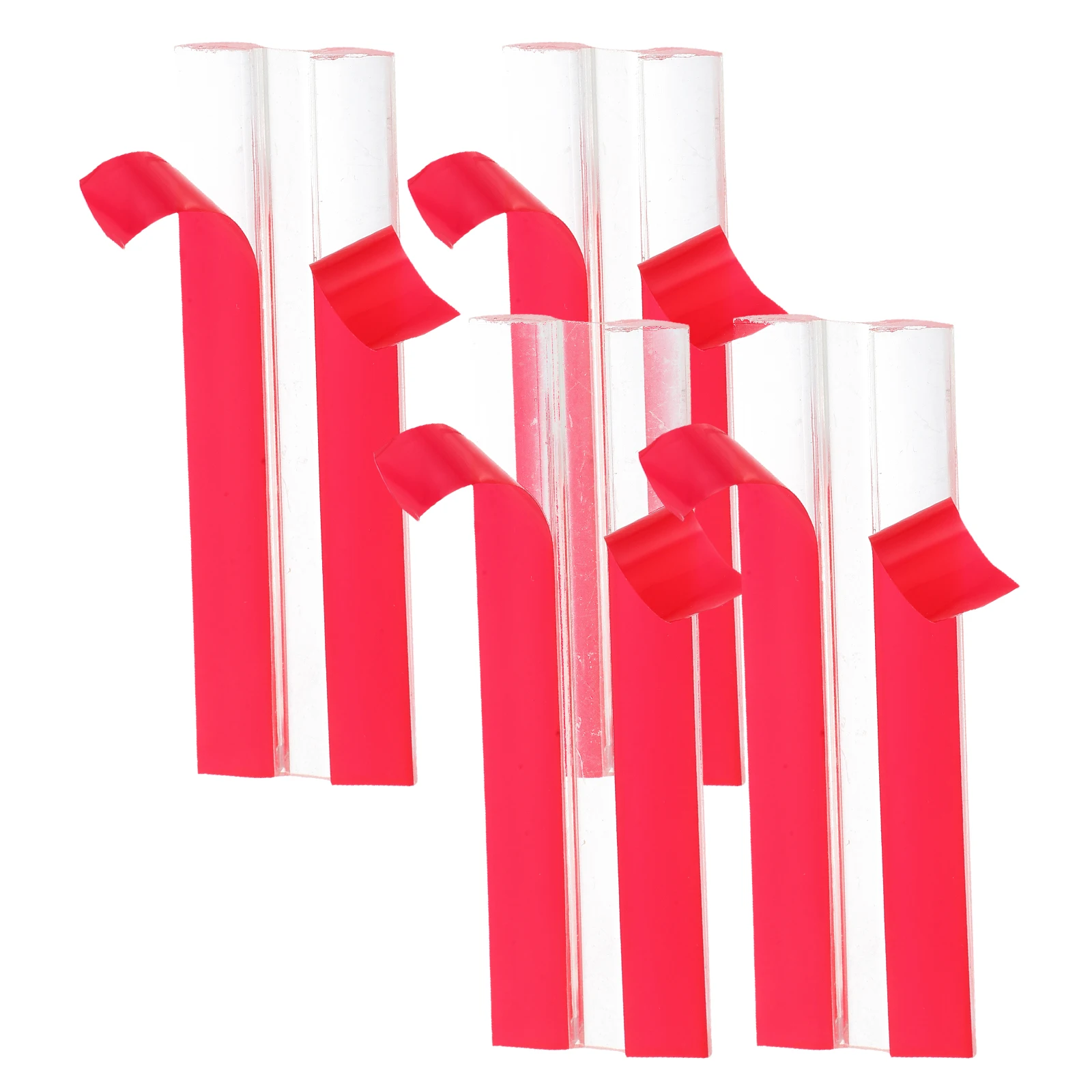 

4pcs Self-Adhesive Continuous Hinges 100X35Mm Clear Acrylic Folding Hinge For Cabinets Doors Windows No Punch Installation