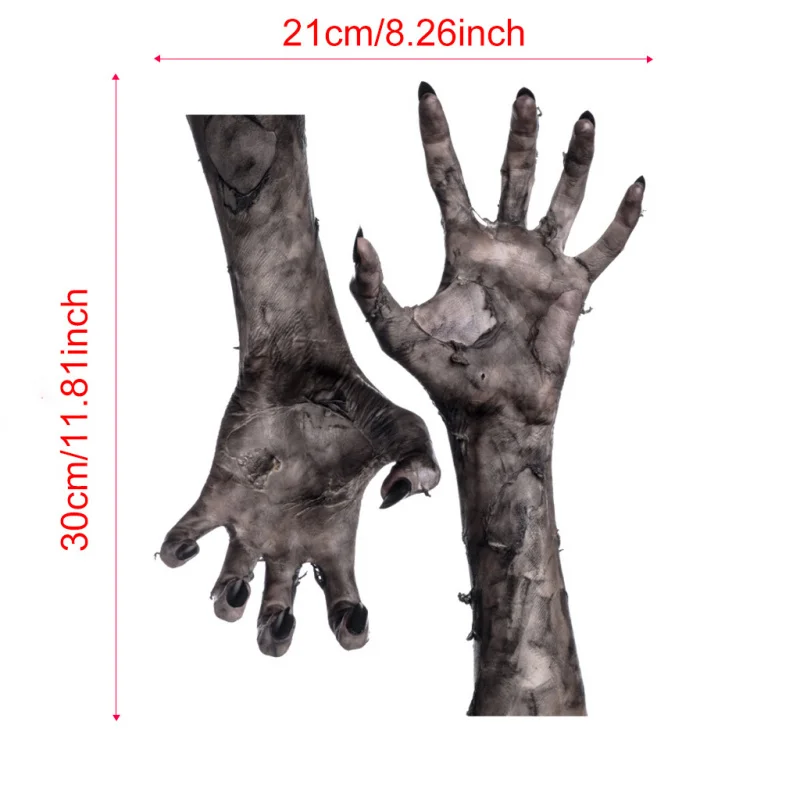 ملصقات يد شبح رعب الهالوين، شارات حائط يدوية زومبي، ملصقات سيارات PVC، ديكورات حفلات المكتب المنزلي