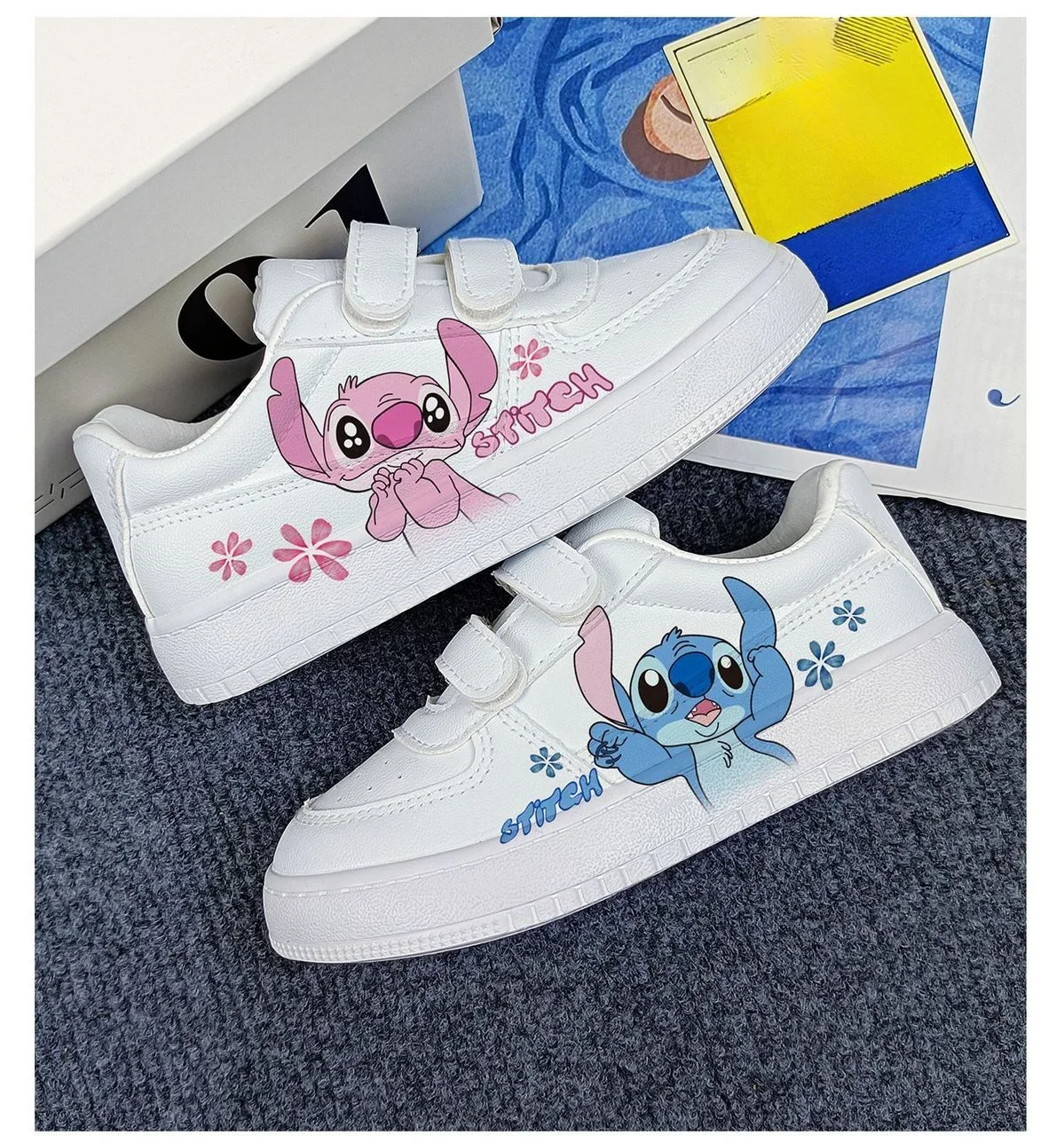 Disney kids cartoon Stitch princess cute Casual shoes non-slip soft bottom sports shoes for child gift