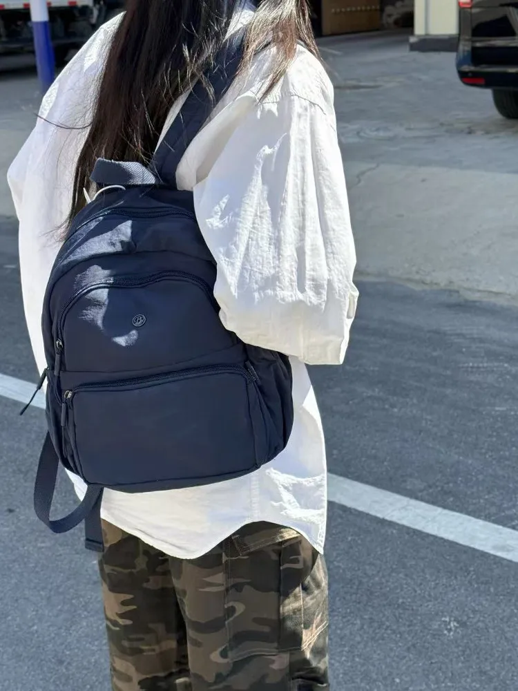 

BoBo 2025 New Medium Size Double oulder Travel Bapa Lightweight Waterproof Commuting Bag Nylon Fabric Pure Color Everyd...