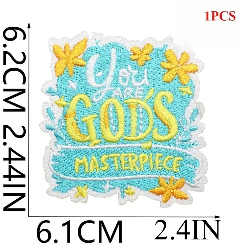 Positive Energy Embroidery Cloth Sticker Clothes Decoration Inspirational Quotes Patch Sticker Embroidery Chapter Zai Da Ai
