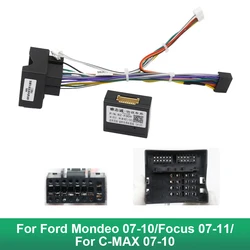 Car Stereo Audio 16PIN Android Power Wiring Harness Cable Adapter With Canbus Box For Ford Mondeo 07-10/Focus 07-11/C-MAX 07-10