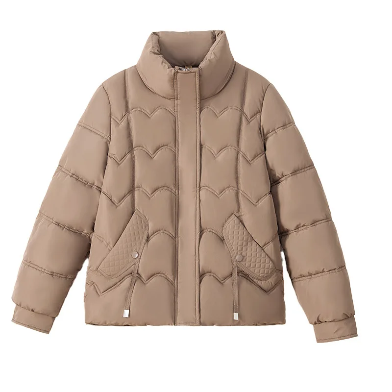 2023 neue Winter Jacke Frauen Parkas Stehkragen Kurze Mäntel Weibliche Parka Warme Verdicken Jacke Koreanische Lose Baumwolle Gepolsterte Outwear