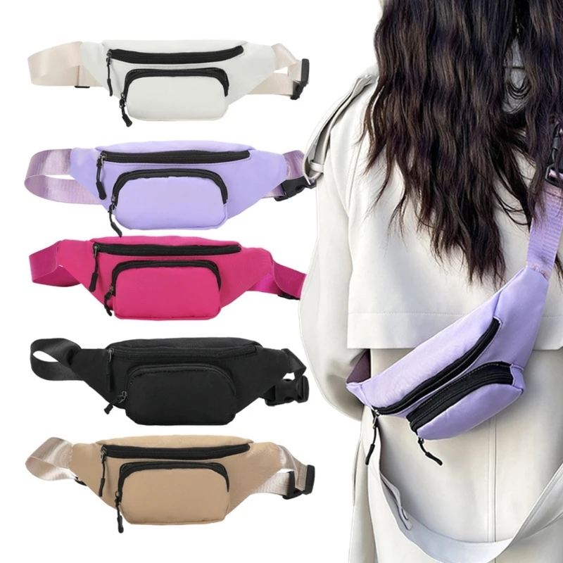

Women Lightweight Waist Bag Waterproof Fanny Pack Large Capacity Phone Bag Adjustable Strap Crossbody Chest Purse Belt Bum Bag