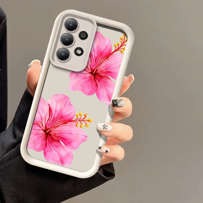 Floral Pattern Case For Samsung Galaxy Note 20 Ultra F54 F42 F41 F23 F16 F15 F14 F12 F06 F05 F04 F02S Soft Shockproof Cover Etui