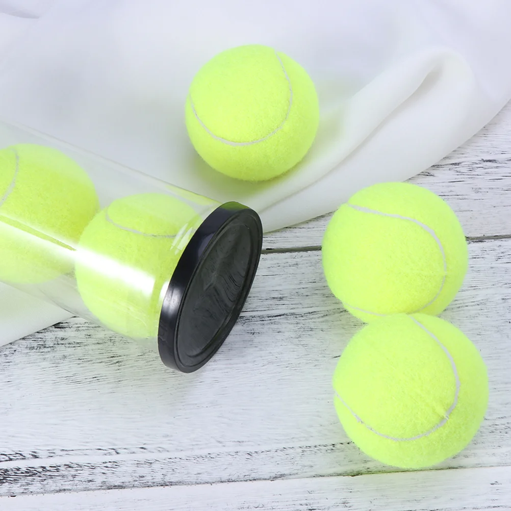 3 Pcs Tennis Cylinder Clear Holder Container for Balls Transparent with Lid Plastic Bottle Convenient