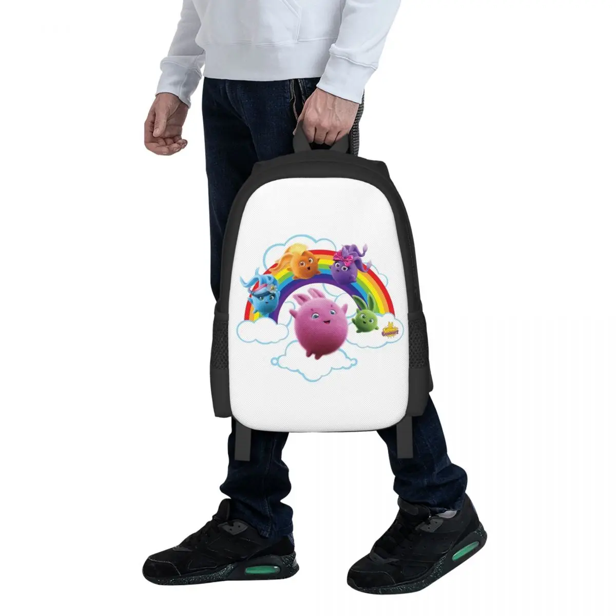 

Sunny Bunnies - Rainbow Bunnies Student Backpack School Bag Hiking Travel Daypack for Boys Girls Fashion Bookbag Shoulder Bags