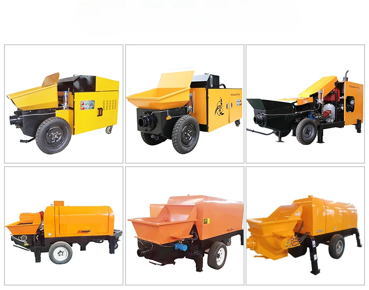 Multiple Functional Concrete Mixer with Diesel Pump Mini Cement Mortar Concrete Pump 20 Litre High Quality for Construction