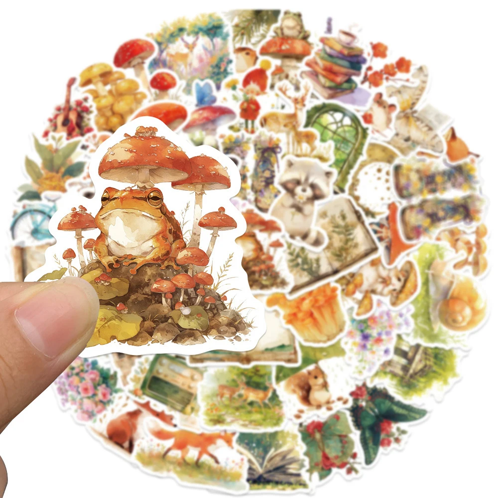 10/30/50pcs Vintage Sprookje Dier Boek Illustraties Sprookjes Stickers Esthetische Retro Cartoon Decoratie Decals Speelgoed gift