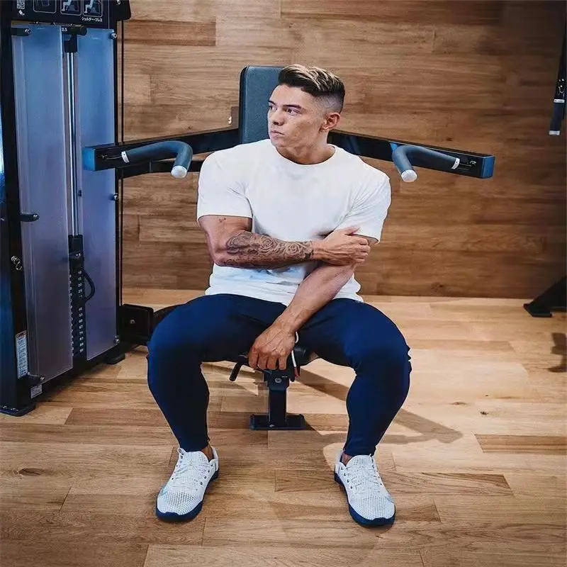 Fitness Pants for Men's Spring and Autumn New Breathable Sports and Casual Pants Slim Fit, Small Foot Zipper Guard Pants
