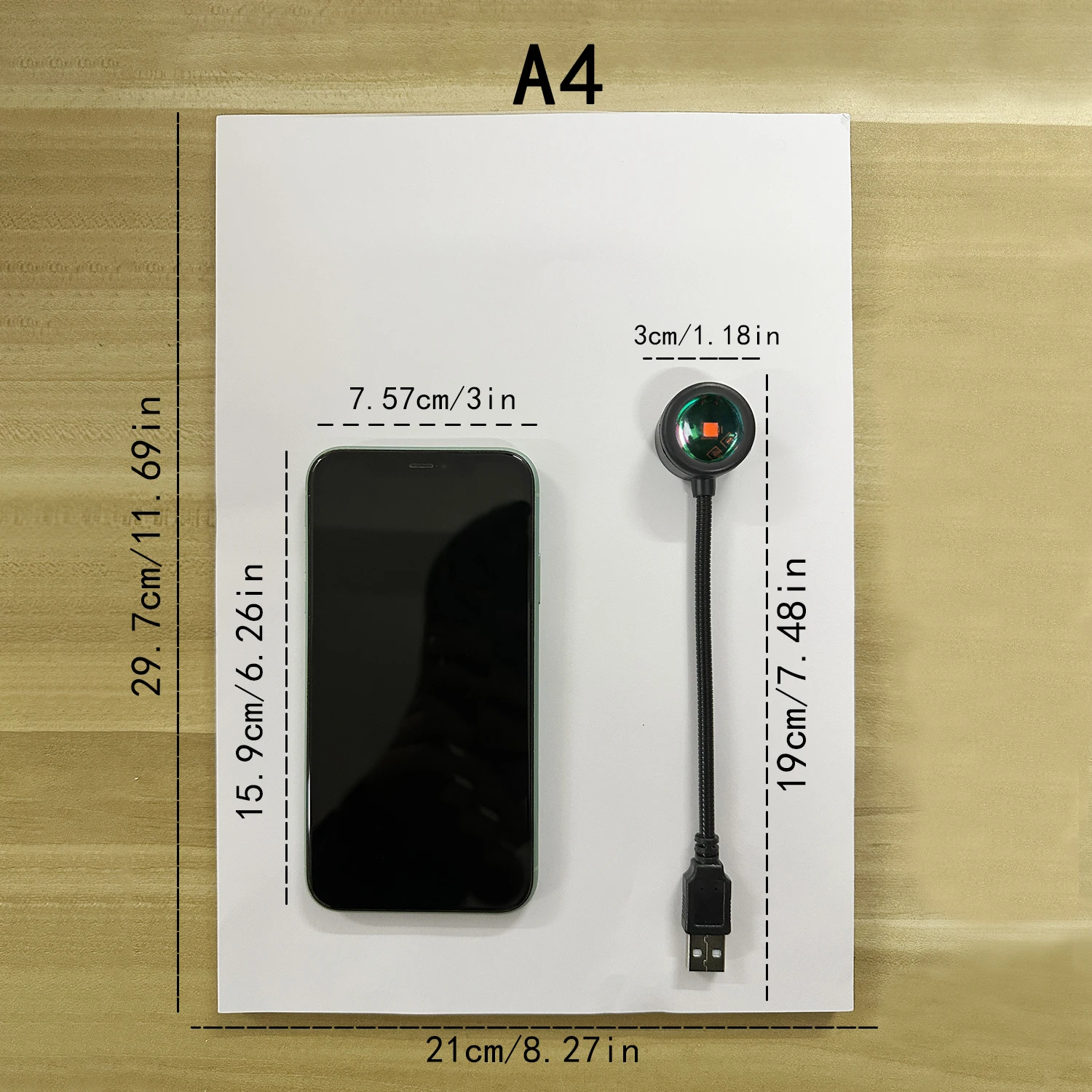 مصباح إسقاط غروب الشمس، مصباح جو ديكور منزلي USB، متعدد الزوايا قابل للدوران، مناسب لغرفة المعيشة وغرفة النوم المنزلية