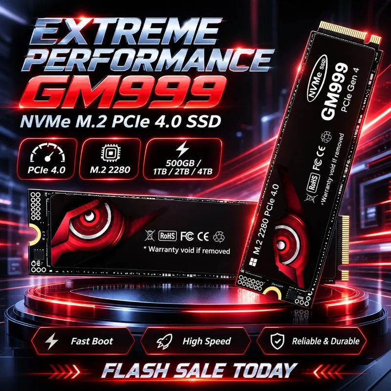 GM999 M.2 2280 NVMe SSD PCle 4 3500MB/s TLC 3D NAND 500GB 1TB 2TB 4TB Internal Solid State Drive Hard Disk for Laptop Desktop