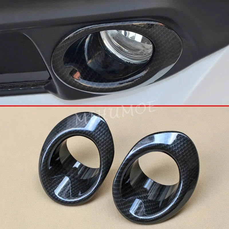 For Honda Civic Sedan/Coupe 2016 2017 2018 Carbon Fiber Front Fog Light Cover Ring Surrounds