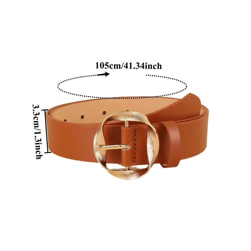 Fashionable Versatile Minimalist Japanese-Style Creative Women's Wide Belt with Unique Embellishments for Long Dress