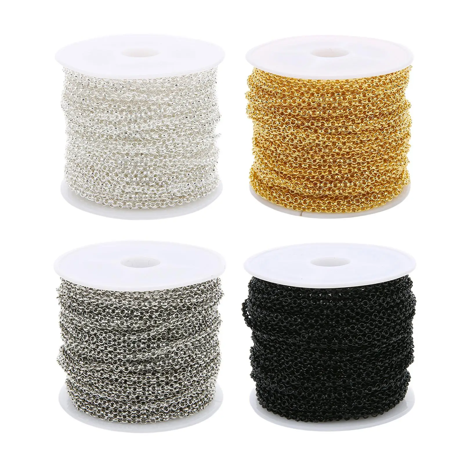 

30 Feet/10 Yards Color Round Necklace for Necklace Jewelry Accessories DIY Making 3mm Wide