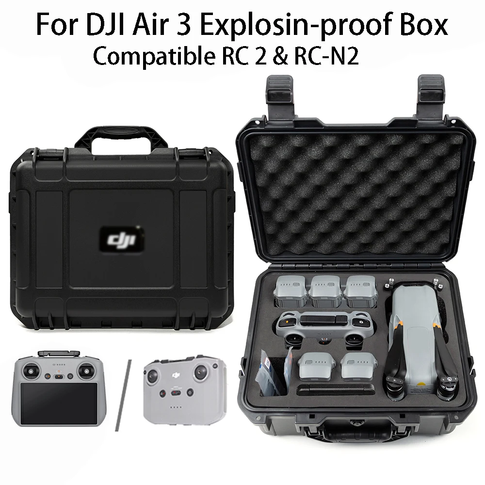 Explosin-proof Box For DJI Air 3 Drone Accessories Organizer Case For DJI Air 3 Battery Remote Controller Storage Handheld Box