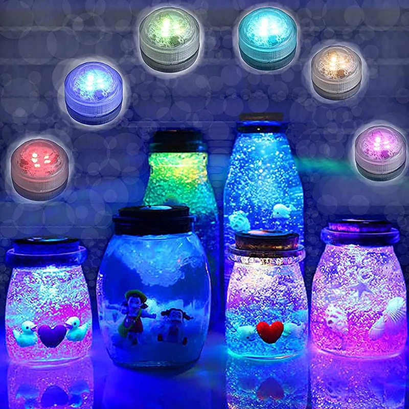 Remote RGB Submersible Light Underwater LED Light Battery Night Lamp For Halloween Vase Bowl Wedding Party Decoration