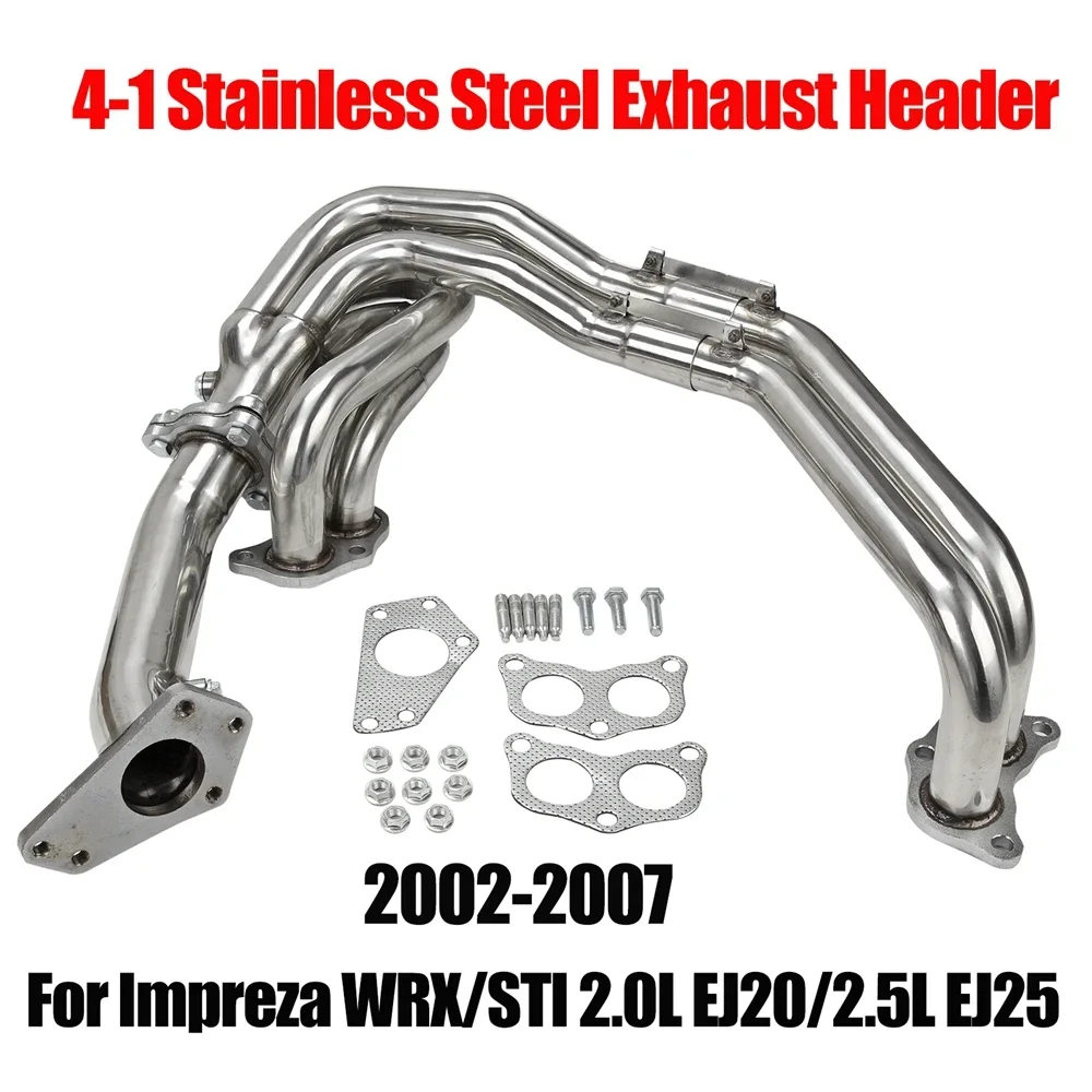 Racing Car Stainless Steel Exhaust Header Manifold For impreza WRX/STI 2.0 LE20/2.5 LEJ25  2002-2007 Engines Exhaust System