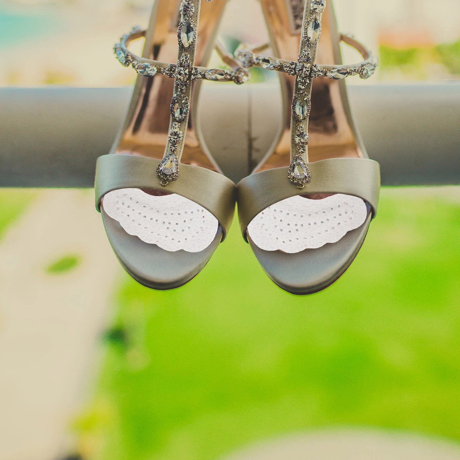 

5 Pairs Non-slip Mat Women's Pumps High Heel Sole Protection Pigskin Grip Heels Forefoot Pad