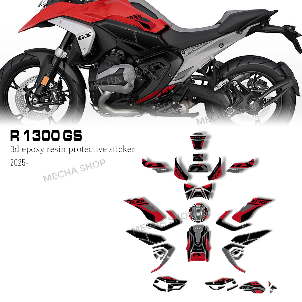 

For R1300GS GS1300 2026 2025 Motorcycle Accessories 3D Epoxy Resin Tank Pad Protection Sticker