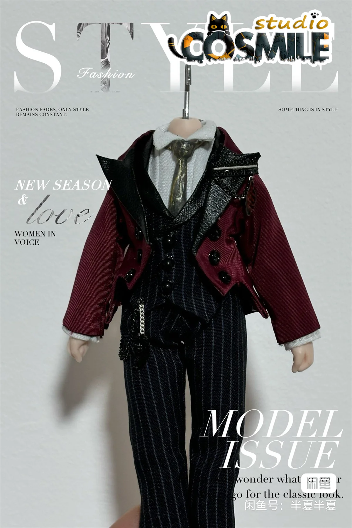 

Handmade Love and Deepspace Sylus シン 진운 Qin Che OB11 P9 P10 AS-02 AS-03 1/12 BJD Body Finished Clothes Figure Doll's Accessories