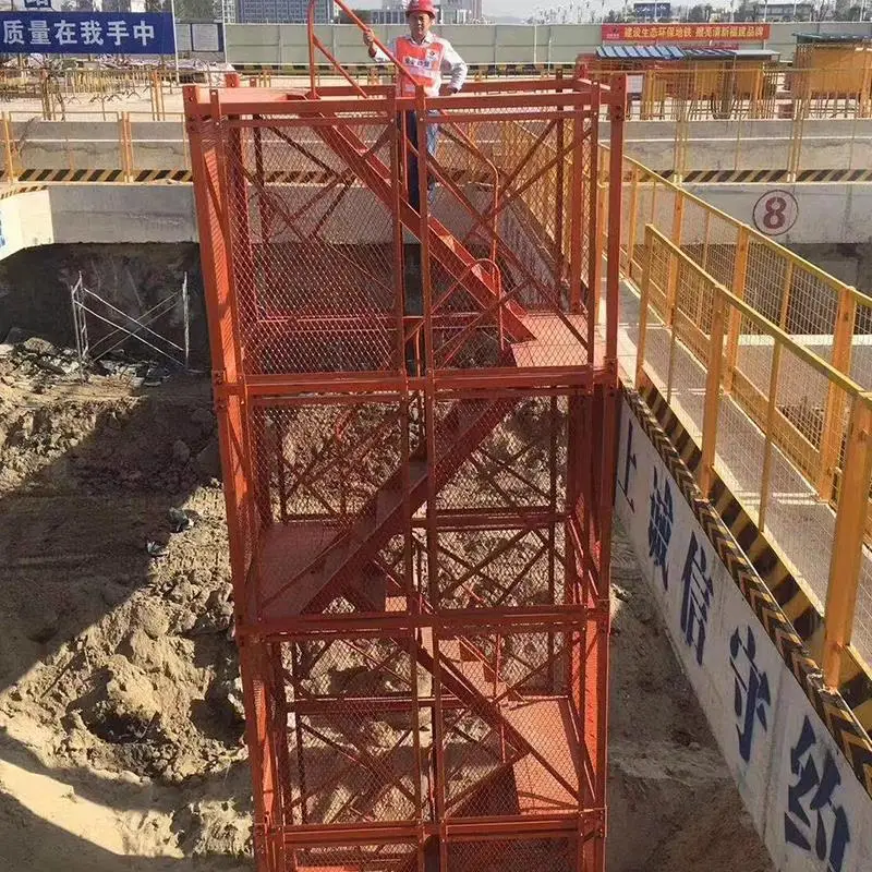 Bridge construction safety ladder cage foundation pit ladder, ladder cage accessories, cover beam operation platform