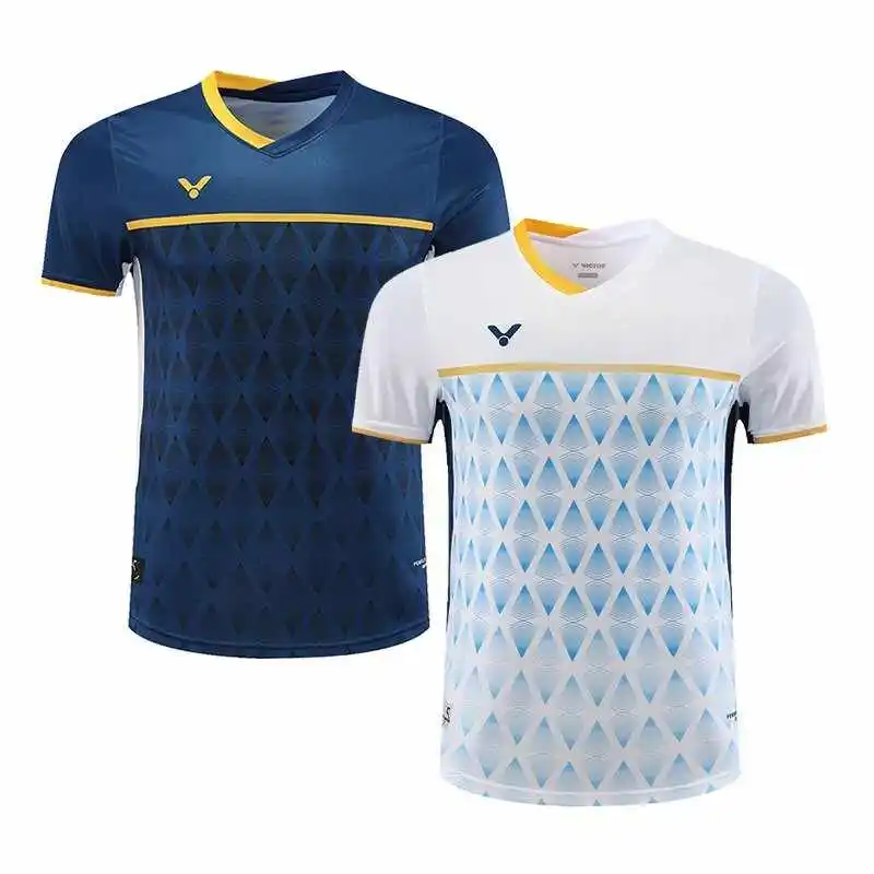 

New For Victory Badminton Tennis Clothing Sports Short-sleeved T-shirt Comfortable Breathable Sweat-absorbent Quick-drying Top