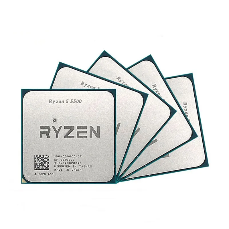 AMD Ryzen 5 5500 R5 5500 3.6 GHz 6-Core 12-Thread CPU Processor 7NM L3=16M 100-000000457 Socket AM4 No Fan