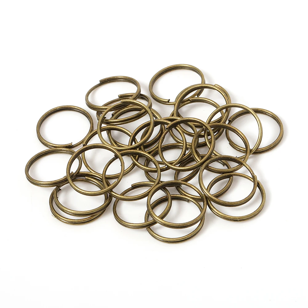 200pcs Key Holder Open Jump Rings Split Rings Double Loops Circle 5-14mm Rings for Key fobs Connectors for Jewelry Making DIY