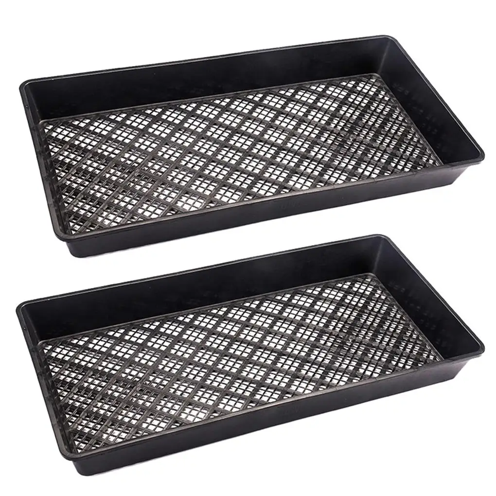 2pcs Seedling Tray Lightweight Seed Starters Mesh Bottom Seedlings Box