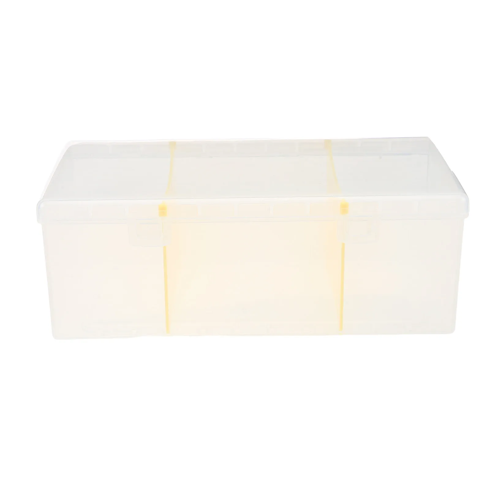 2Pcs Battery Storage Box Organizer Clear Plastic Stackable Battery Holder Case Removable Dividers for Aa Aaa 9V Batteries
