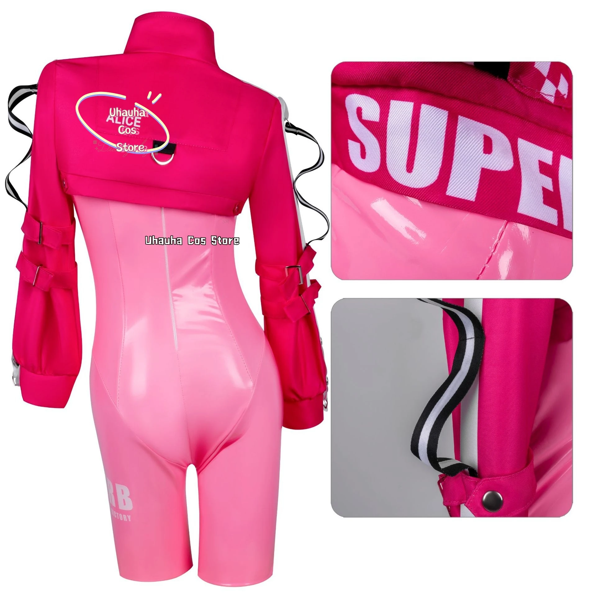 Game Nikki Alice Cosplay Costume Bodysuit Wig Coat Latex Suit Headwear Full Set Halloweent Suit For Women Girls Carnival Party