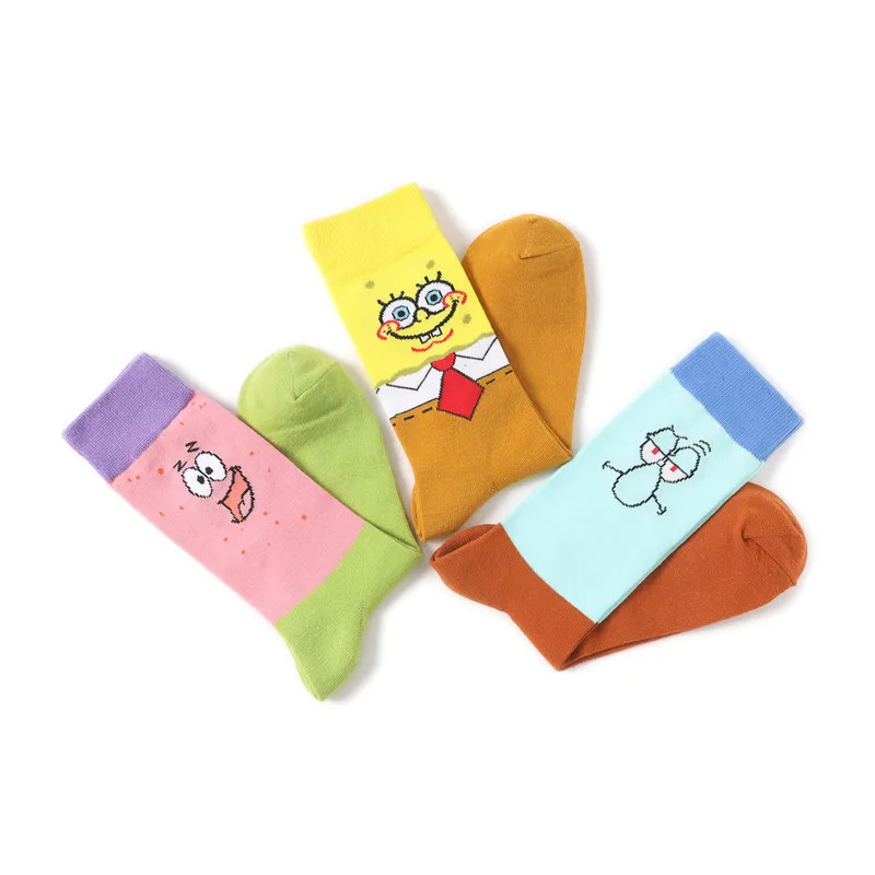 Cartoon schöne Schwamms trümpfe Cosplay bequeme hochwertige Crew Socken Erwachsenen Baumwoll socke Happy Bro Zeit