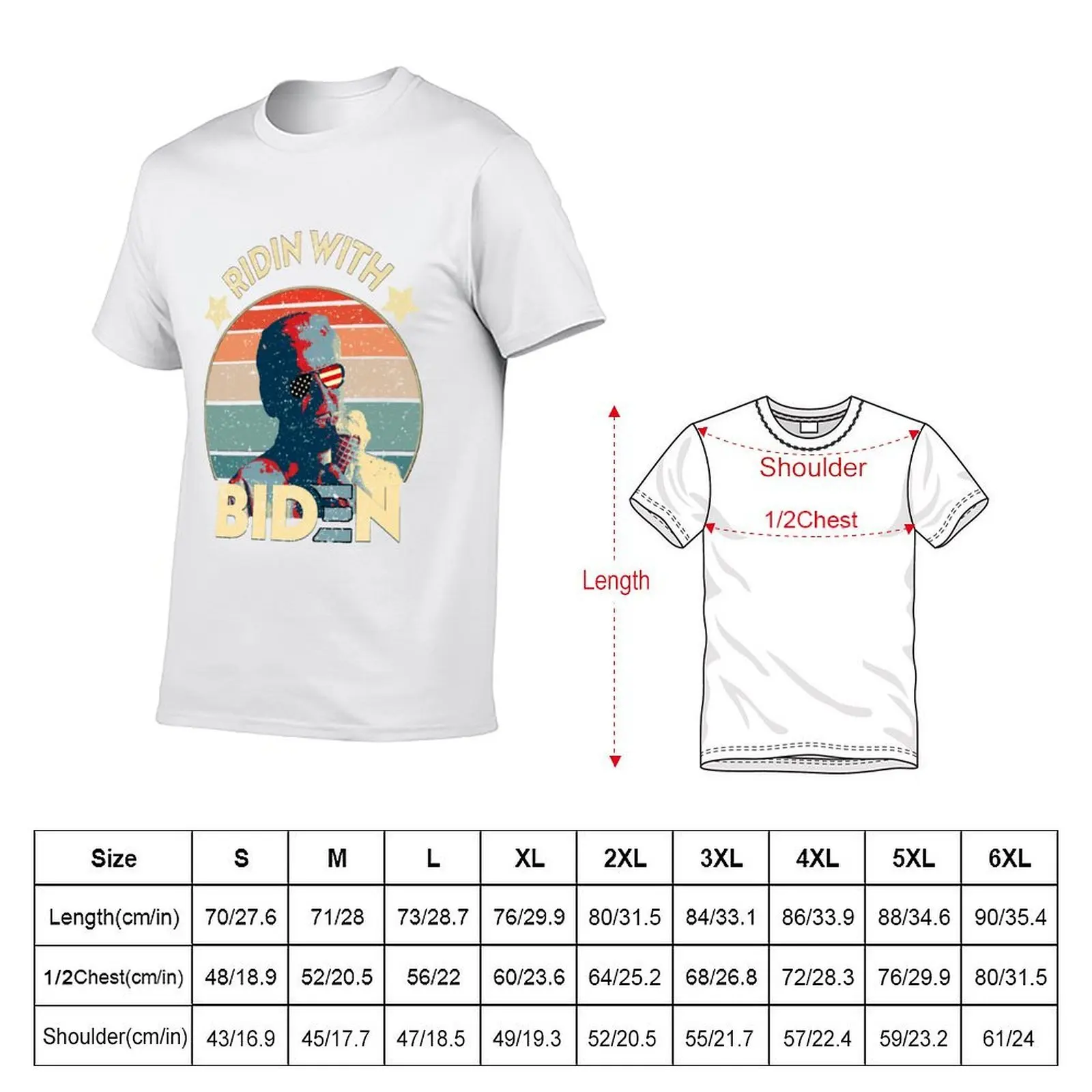 Ridin' With Biden Eating Ice-Cream T-Shirt t shirt man casual t shirts for man pack white T-Shirt