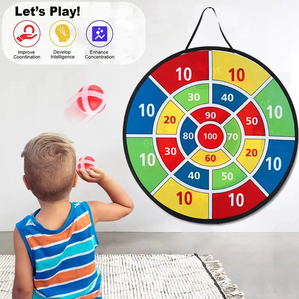 66cm Large Dart Board Kids Toys With Sticky Balls Indoor/Sport Outdoor Fun Party Play Game