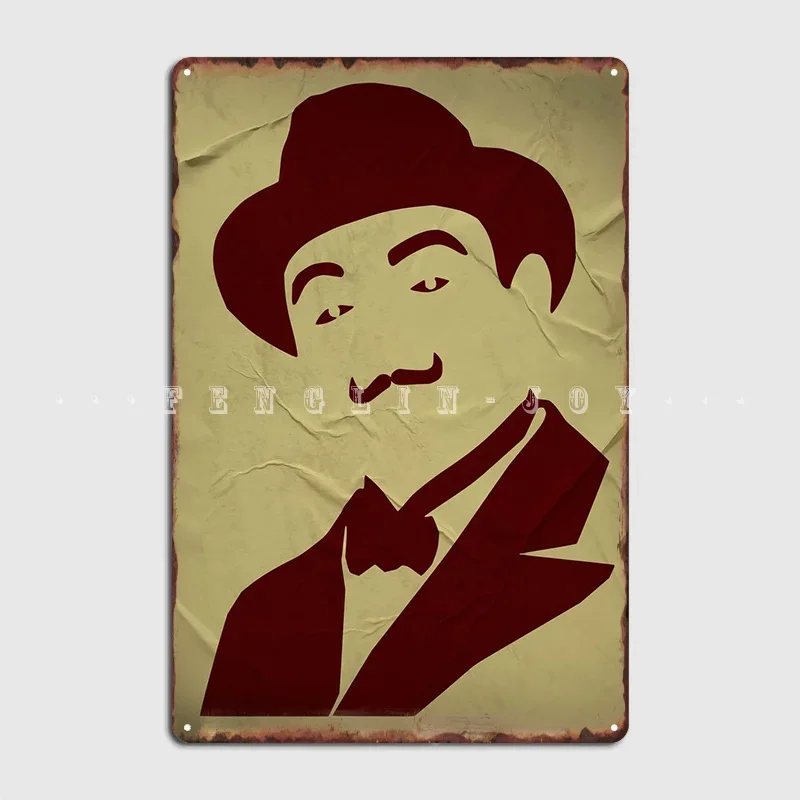 Hercule Poirot Metal Plaque Poster Club Party Mural Designing Garage Decoration Tin Sign Posters