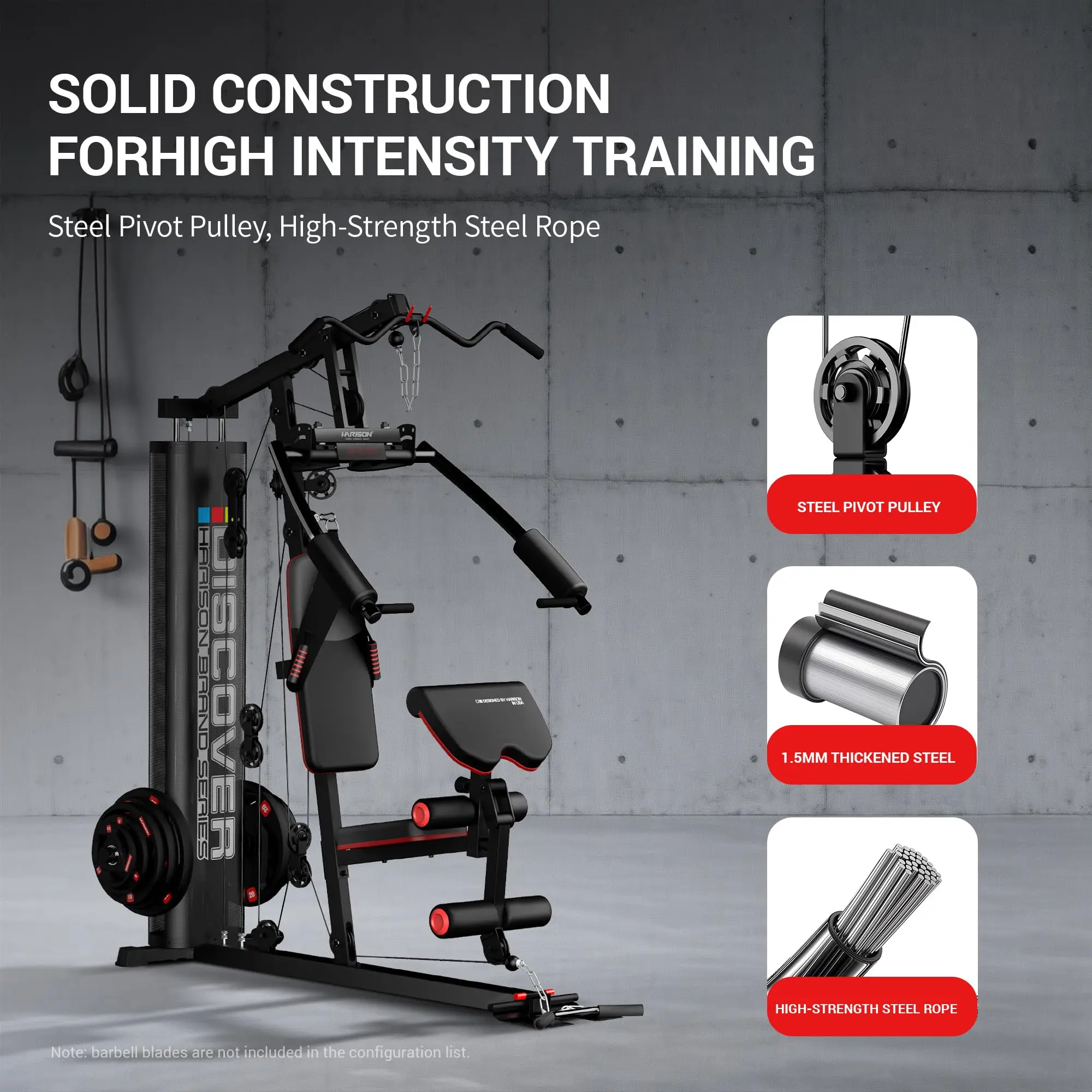 Home Gym System with 450 LB Capacity & Full Body Strength Training