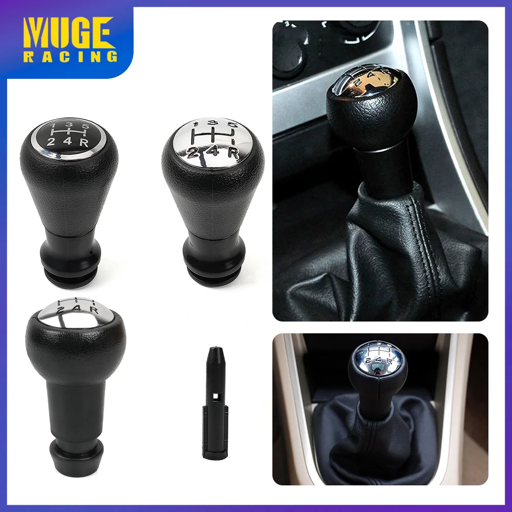 5 Speed Auto Car Manual Gear Shift Knob With Shifter Stick Lever Knob Adapter For Peugeot 206 207 307 Citroen C1 C3 C4 SFN144