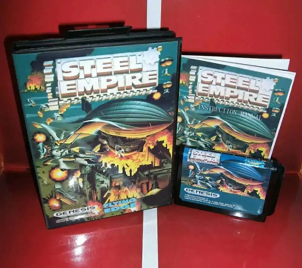 

Steel Empire с коробкой и картриджем для 16-битной игровой карты Sega MD, системы Megadrive Genesis